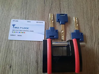 MUL-T-Lock SBNE12 Grade 5 12mm Sliding Bolt/High Security Padlock • $195