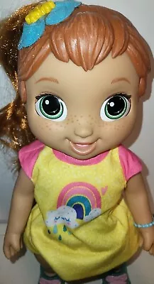 2019 Hasbro Baby Alive Baby Grows Up Growing & Talking Baby Doll Rainbow Shirt • $15