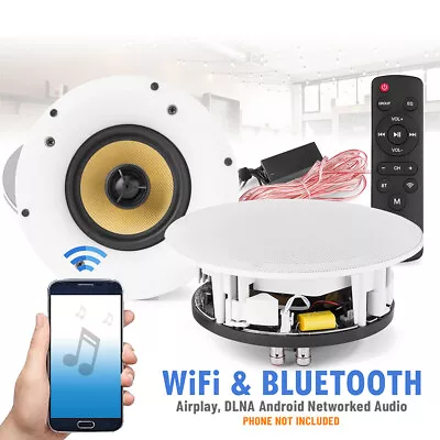 PD WCS80 Bluetooth Ceiling Speaker Set WiFi Wireless 8  140w Home Hi-Fi Shop • £195