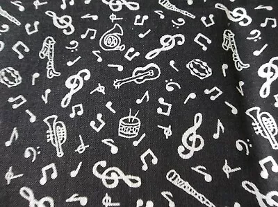 Music Notes & Instrument's 1996 Cotton Sewing Fabric ~Quilting Crafts • $4.99