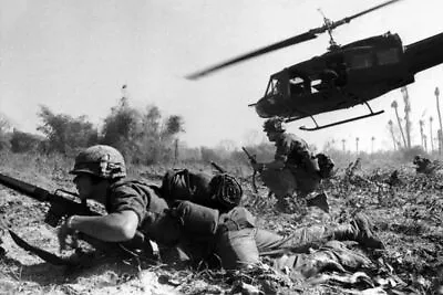 Vietnam War Helicopter US Army PHOTO Huey Soldiers Battle Of Ia Drang LZ Xray 65 • $4.28
