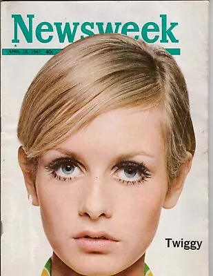 NEWSWEEK April 10 1967 Vintage Magazine TWIGGY • $37.99