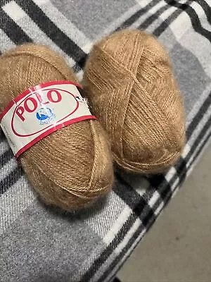 Lana Moro Polo Yarn Golden Brown Brushed Acrylic Lot Of 2 Skeins New • $6.99