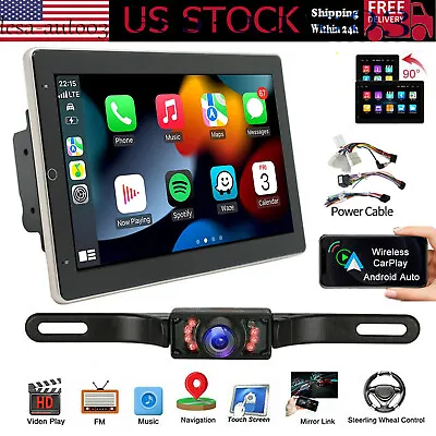 2 DIN 10  Android 13 Rotatable Car Stereo Radio Touch Screen GPS Wifi 32GB Navi • $149.90