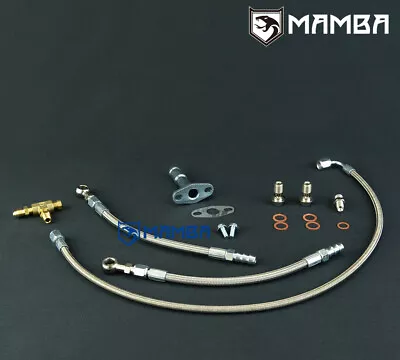 MAMBA Turbo Oil & Water Line Kit TD04 13T 15T 19T M10x1.25 Oil & M12x1.25 Water • $108.90