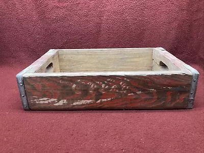 Vintage Red Coca Cola Coke Wooden Case Carrying Crate Weathered • $27.99