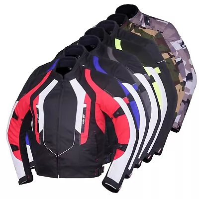 Men's Motorcycle Motorbike Jacket Waterproof Textile CE Armoured Quality Codura • $50.51