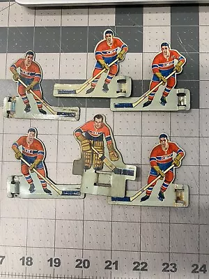 Vintage Metal Table Top Hockey Players 6 Pieces  Montreal Canadiens EX Condition • $39.99