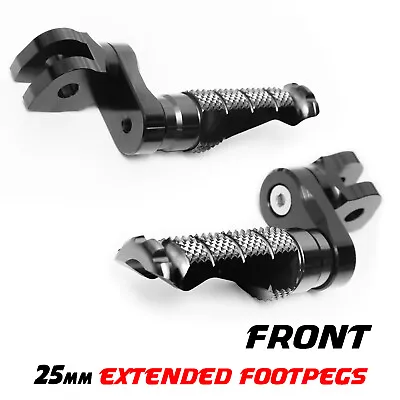 Black R-FIGHT Front Foot Pegs 25mm Lower For Suzuki Boulevard M109R 06-20 19 18 • $64.49