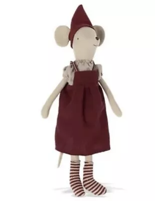 New Maileg Medium Christmas Mouse Girl 13  Denmark Doll NWT • $74.99