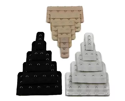 Clip On Bra Extender No Sewing Required Nude Beige Black White 1 2 3 4 5 Hooks • $2.89