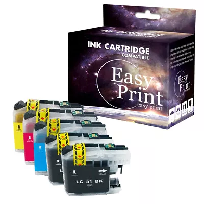 5PK LC51 Ink Cartridge Fits Brother MFC-240C 880CDN FAX-1460 DCP-153C DCP-750CN • $9.38