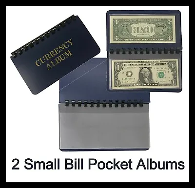 2 Whitman Pocket Album 10 Pages Small Modern Fractional Currency Notes 6.5 X 3 • $25.80