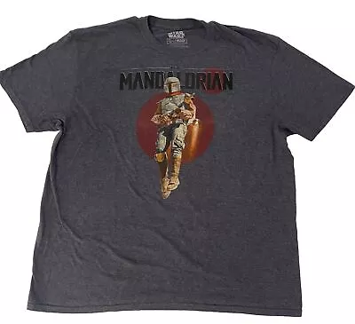 Star Wars Mandalorian Boba Fett T-Shirt Men’s 2XL Heather Blue / Gray • $4.47