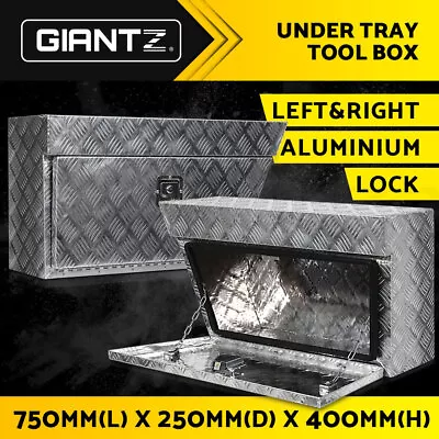 Giantz Aluminium Ute Tool Box Pair Of Toolbox Tray Vehicle Storage Lock • $212.95