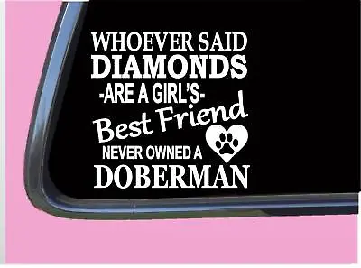 £4.12 • Buy Doberman Pinscher Diamonds TP 440 Vinyl 6  Decal Sticker Dog Breed Tshirt Dobie