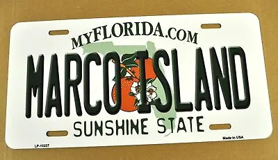 Florida Marco Iceland USA Car License Plate Decor Tin Sign • $26.62