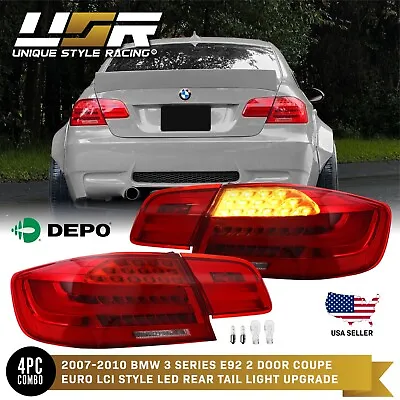 DEPO LCI M3 Amber LED Signal Rear 4PCS Tail Light For 2007-2010 BMW E92 2D Coupe • $374.95