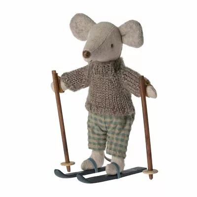 Maileg Winter Mouse With Ski Set Big Brother • $62.99