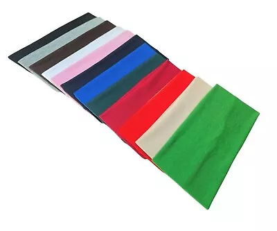 £2.95 • Buy 9 Cm Wide Headbands Soft Plain Stretchy Unisex Headband Bandeaux Kylie Hair Band