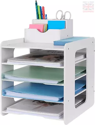 Letter Tray Organiser Office Desk Tidy Organiser File Document Holder A4 Paper • £25.44