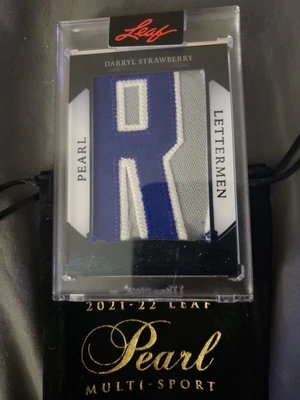 $399.99 • Buy 2022 Leaf Pearl Darryl Strawberry Letterman Letter R Game Used Patch 3/9 Dodgers
