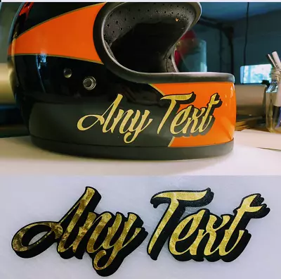 $12.99 • Buy 2 CUSTOM NAME DECALS Helmet Dyna Fxr Harley Custom Davidson Sticker Shield Cvo 