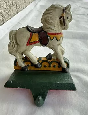 Midwest Of Cannon Falls Cast Iron “Circus Animals” Stocking Hangers White Horse • $45