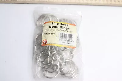 (50-Pk) Hygloss Book Rings Silver 1  61251 • $4.03