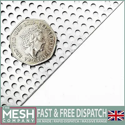 £4.49 • Buy 3mm Aluminium (3mm Hole X 5mm Pitch X 1mm Thick) Perforated Mesh Sheet Plate