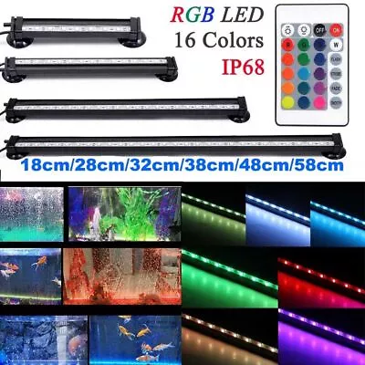 £15.79 • Buy LED Air Bubble RGB Curtain Submersible Light Bar Lamp For Fish Tank Aquarium UK