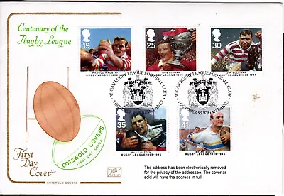 £2.20 • Buy Uk Fdc 1995 Centenary Of The Rugby League With Wigan Rlfc Shs. Uk Post Free #