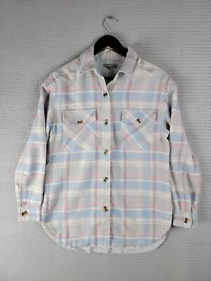 Mexx Button Up Top Shirt Plaid Long-sleeve Size Small Thick Warm Casual • $12.94