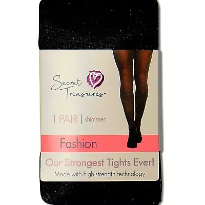 SECRET TREASURES Women's Size S M -or- L FASHION TIGHTS 1-Pair ~ New With Tags • $9