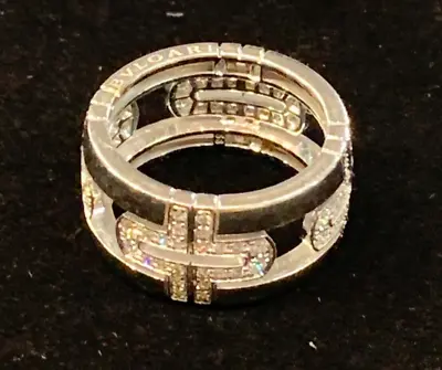 $3400 • Buy Bulgari Bvlgari Parentesi Diamond & 18K White Gold Ring, Size 58 Or US Size 8.5