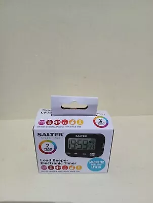 Salter Loud Beeper Electronic Timer  Kitchen  Cooking Magnetic Free Standing • £19.99