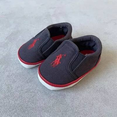 Newborn Baby Polo Ralph Lauren Shoes Size US2 UK1.5 EUR17 • $15
