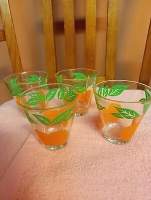 Lot 4~~vintage Libbey 4 Oz Orange Juice Glasses • $24.99