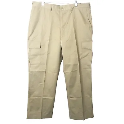 Edwards NWT Men's Khaki Utility Flat Front Cargo Work Uniform Pants Size 40X30 • $19.99