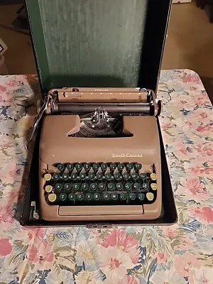 Vintage Smith Corona Sterling Portable Manual Typewriter W/Case • $29.99