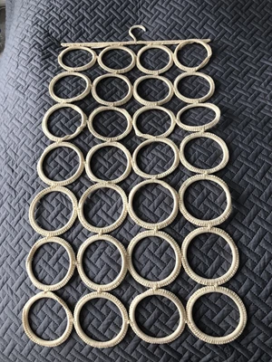 £5.50 • Buy IKEA Komplement Tie Scarf Hanger 28 Belt Organizer Rack Holder Cream Macrame