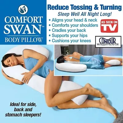 Contour Comfort Swan Full-Sized Body Pillow • $29