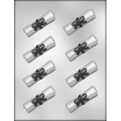 $9.99 • Buy Diploma W/ Ribbon 2¾ Chocolate Candy Mold  School Graduation  (3 Pc)