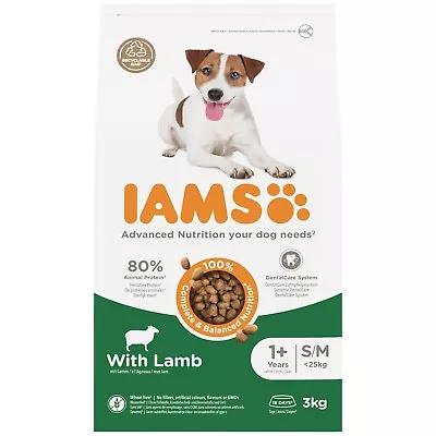 IAMS Complete Dry Dog Food For Adult 1+ Small And Medium Breeds With Lamb • £10.99