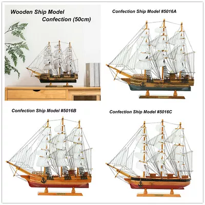 Collection Vintage Retro Classic Wooden Sailing Boat Ship Model #Confection 50cm • $59.95