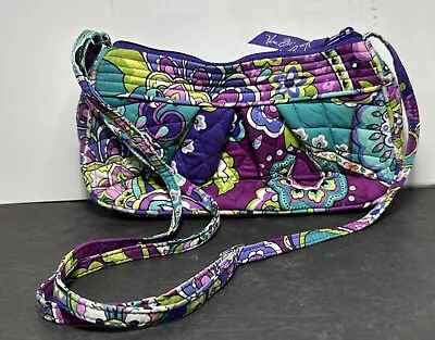 Vera Bradley Heather Patterned Quilted Tote Bag Purse 10x5x3 Purple & Blue • $15