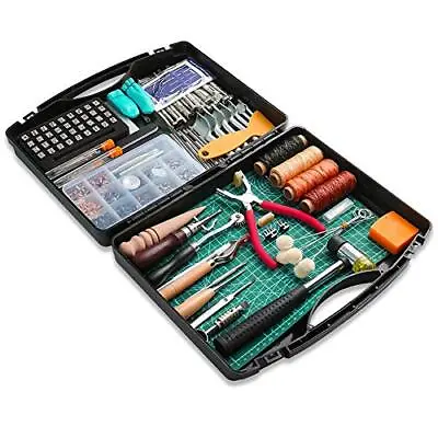 273 Pieces Leather Working Tools And Supplies With Leather Tool Box Cutting M... • $112.39