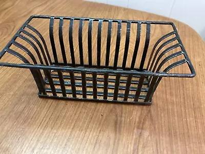 Metal Basket Planter Flower Pot Holder Very Solid Heavy Black Iron • $8