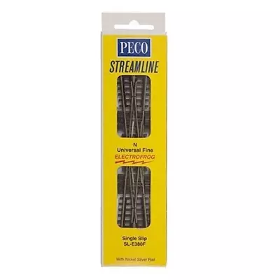 Peco N Scale ~ New SL-E380F ~ Code 55 ~ 10º Crossing Single Slip Switch Turnout • $79.92