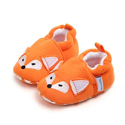 Toddler Baby Girls Boys Plush Animal Print Shoes Prewalkers Warm Shoes Slippers • £4.99